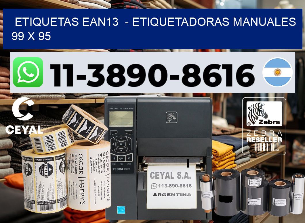 etiquetas ean13  - Etiquetadoras Manuales  99 x 95