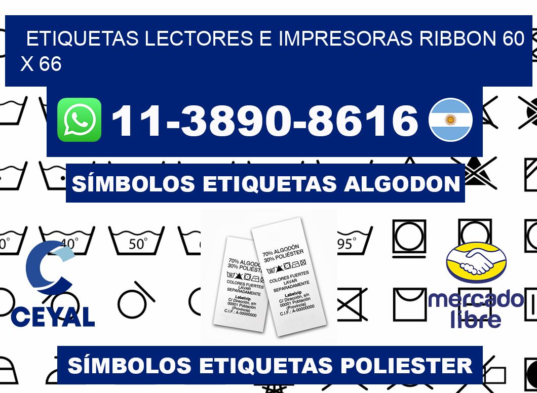 etiquetas lectores e impresoras ribbon 60 x 66