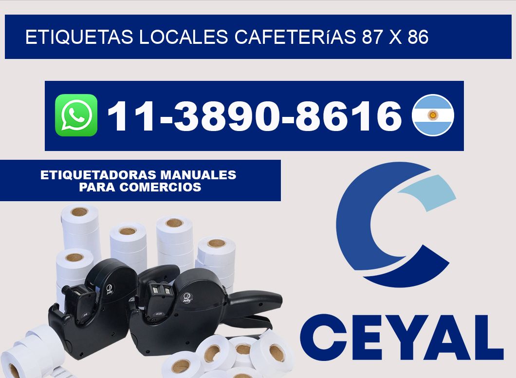 etiquetas locales cafeterías 87 x 86
