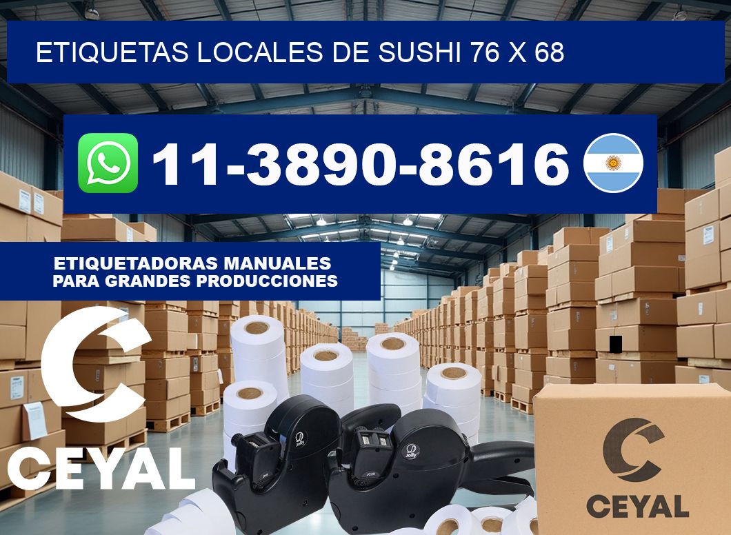 etiquetas locales de sushi 76 x 68