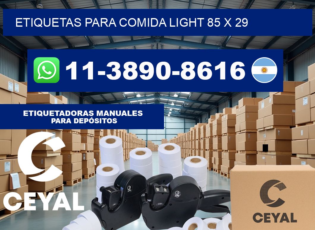 etiquetas para comida light 85 x 29