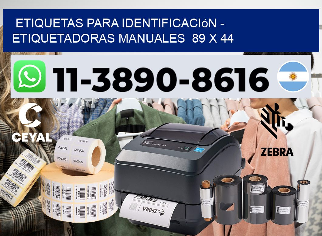 etiquetas para identificación – Etiquetadoras Manuales  89 x 44