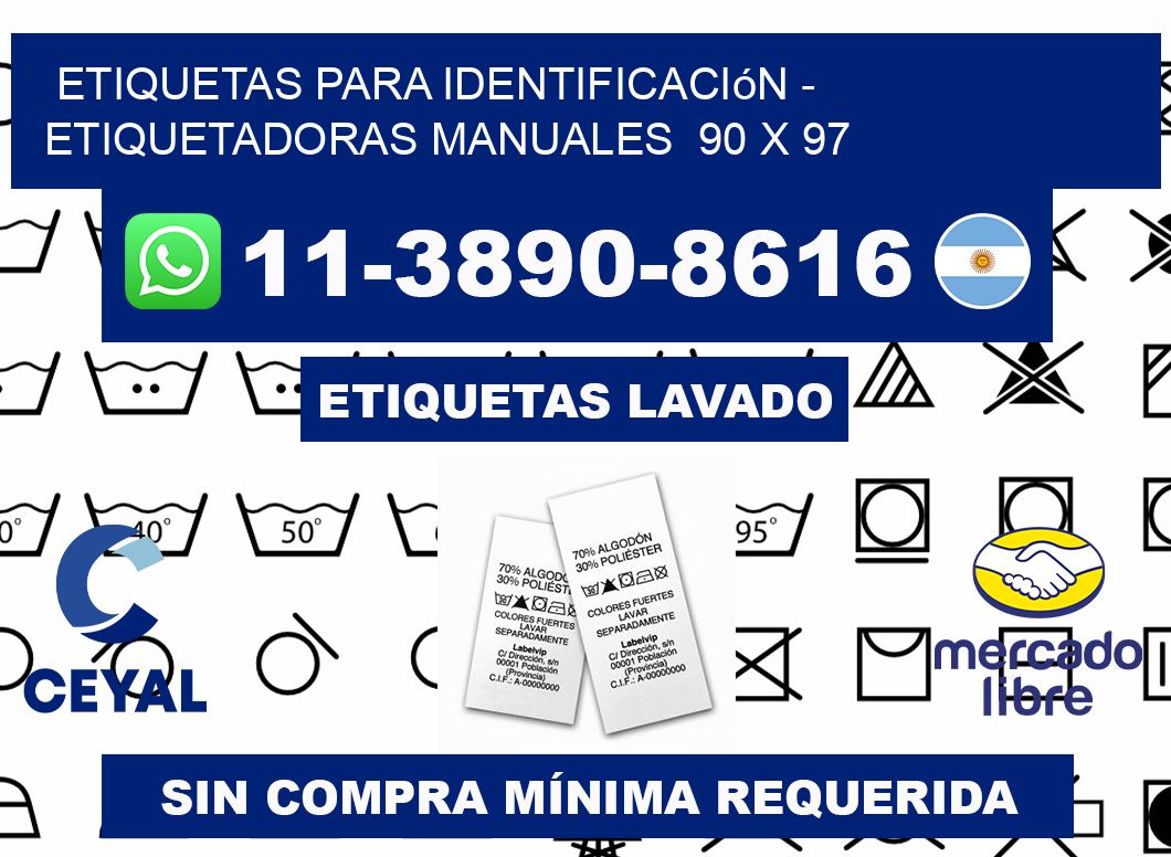 etiquetas para identificación - Etiquetadoras Manuales  90 x 97