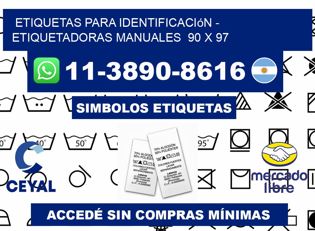 etiquetas para identificación - Etiquetadoras Manuales  90 x 97