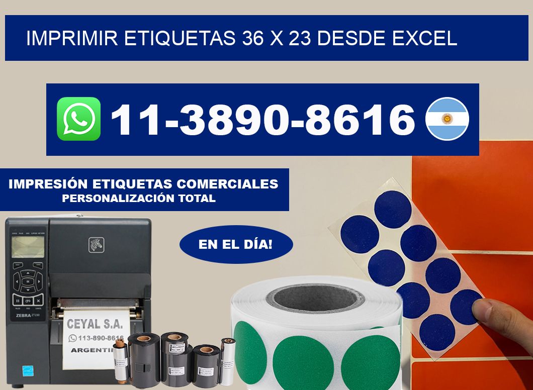 imprimir etiquetas 36 x 23 desde excel