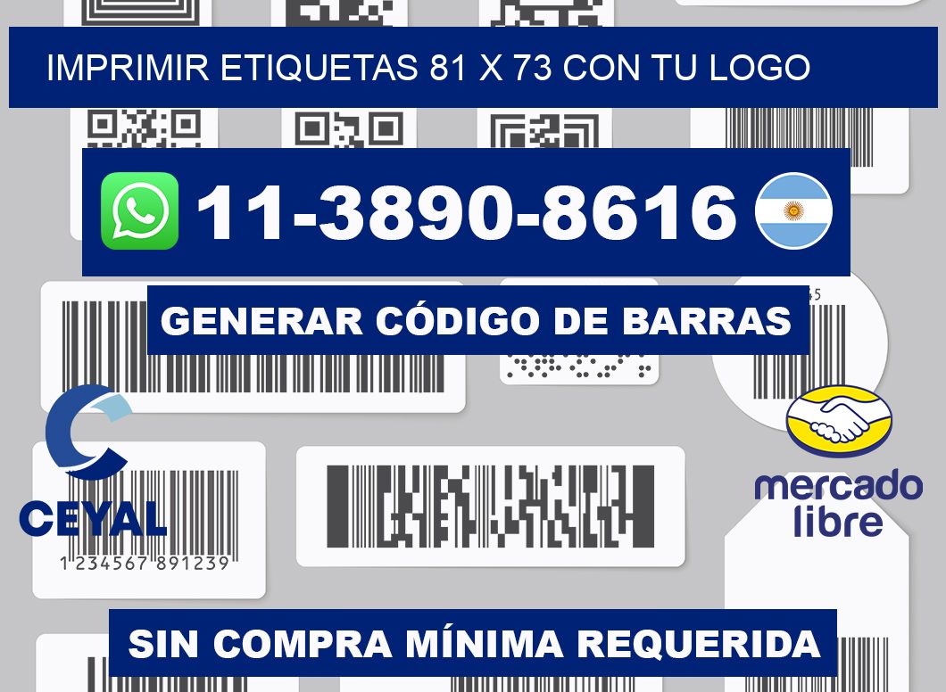 imprimir etiquetas 81 x 73 con tu logo