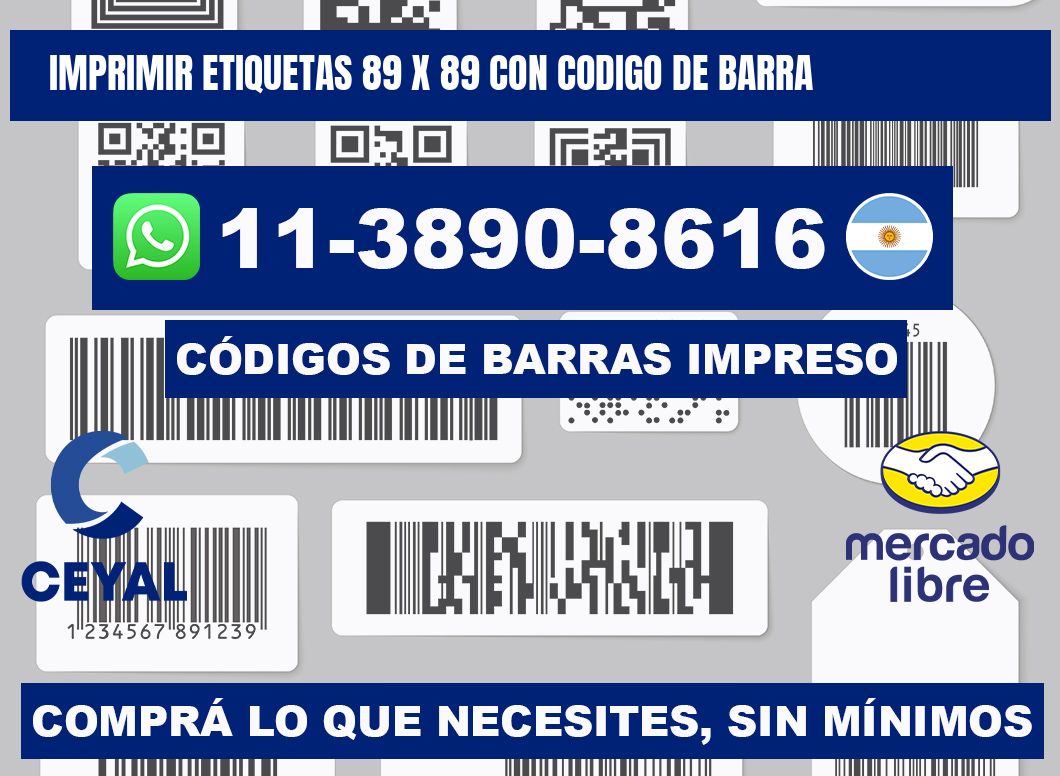 imprimir etiquetas 89 x 89 con codigo de barra