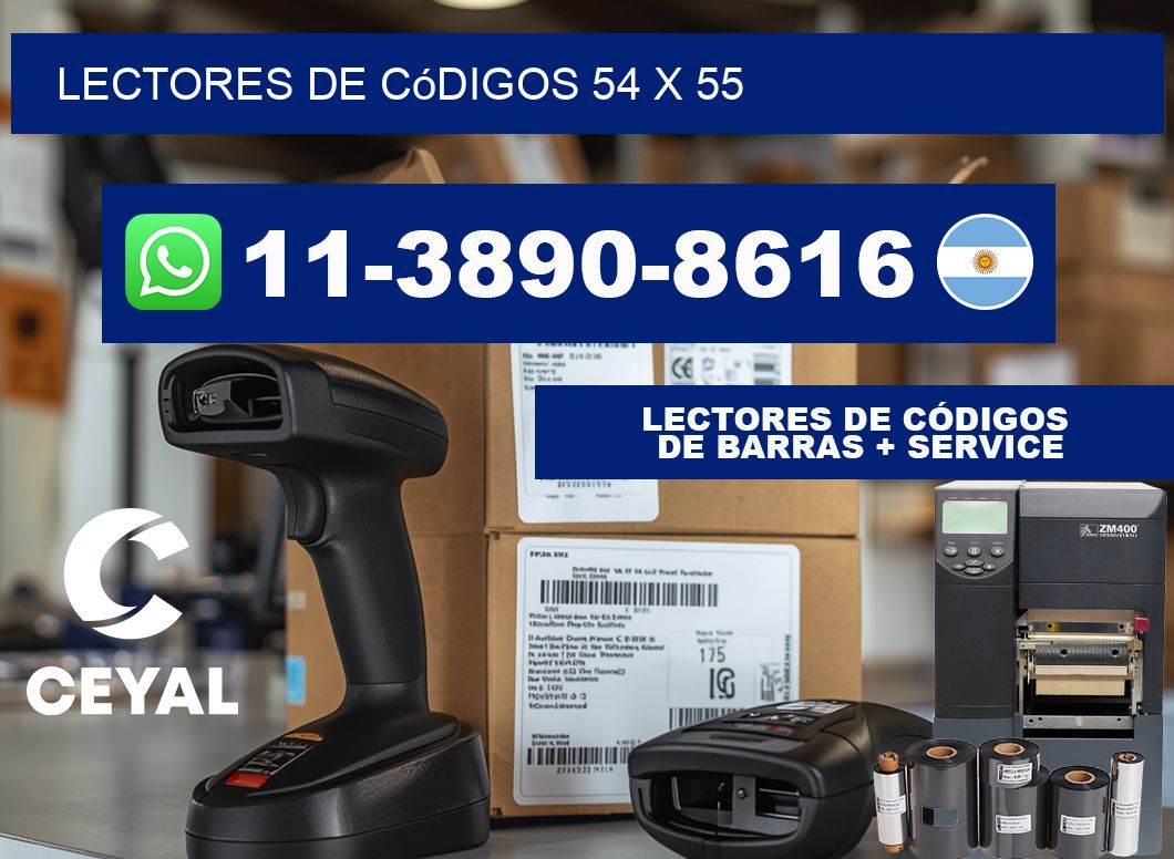 lectores de códigos 54 x 55