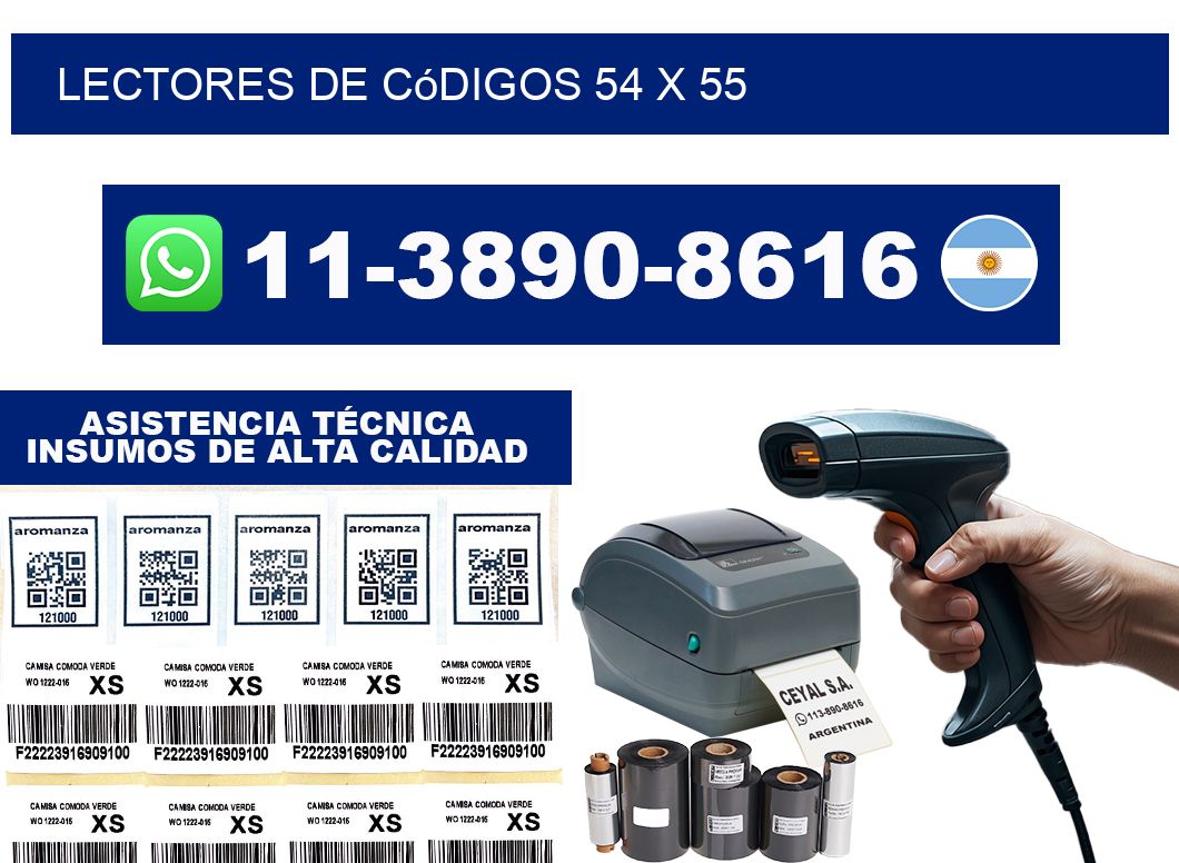 lectores de códigos 54 x 55