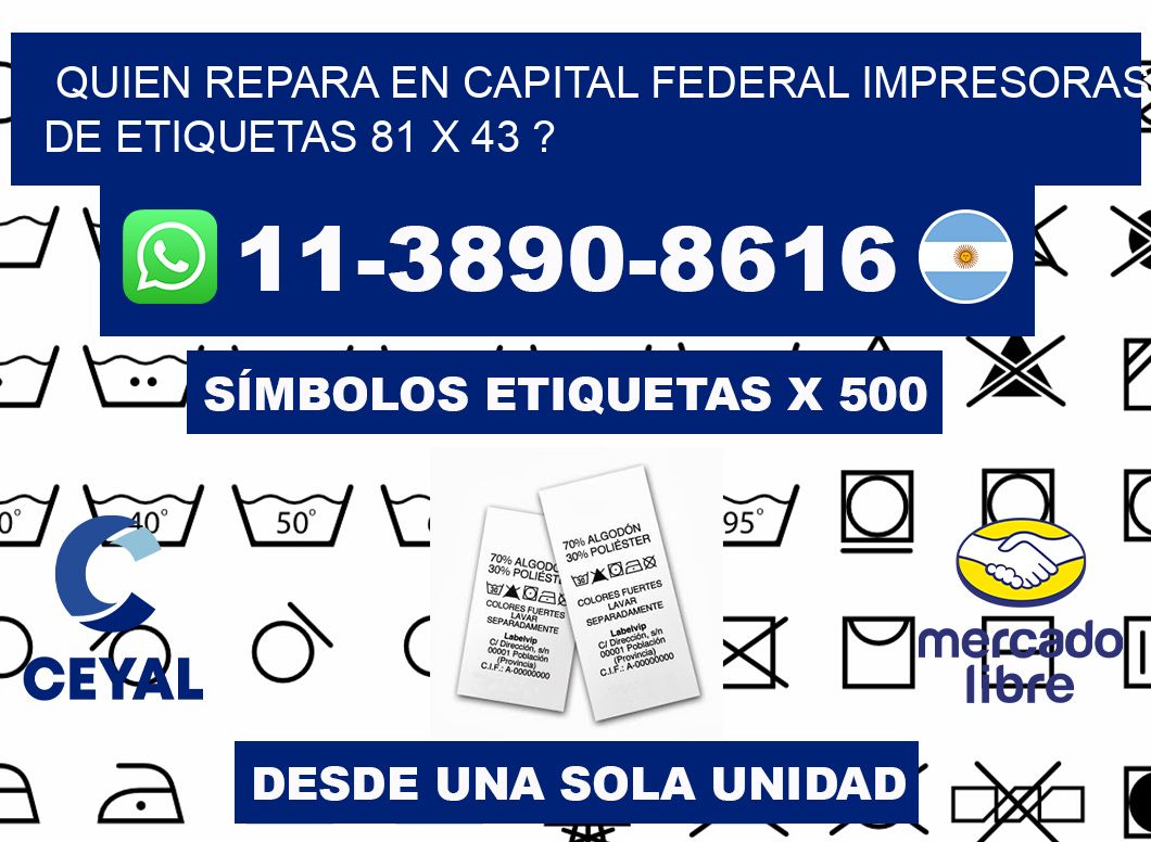 quien repara en capital federal impresoras de etiquetas 81 x 43 ?