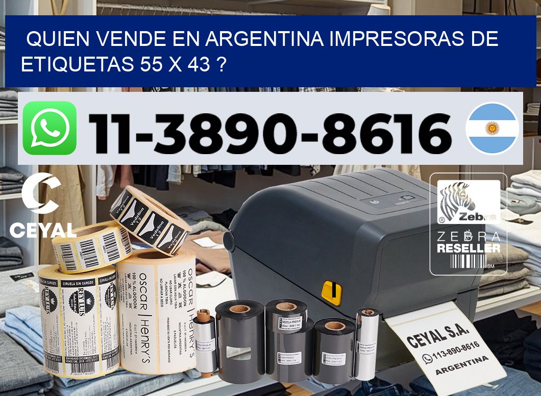 quien vende en argentina impresoras de etiquetas 55 x 43 ?