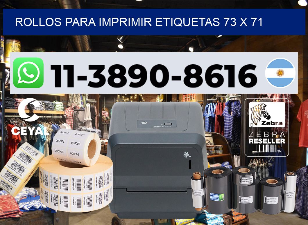 rollos para imprimir etiquetas 73 x 71
