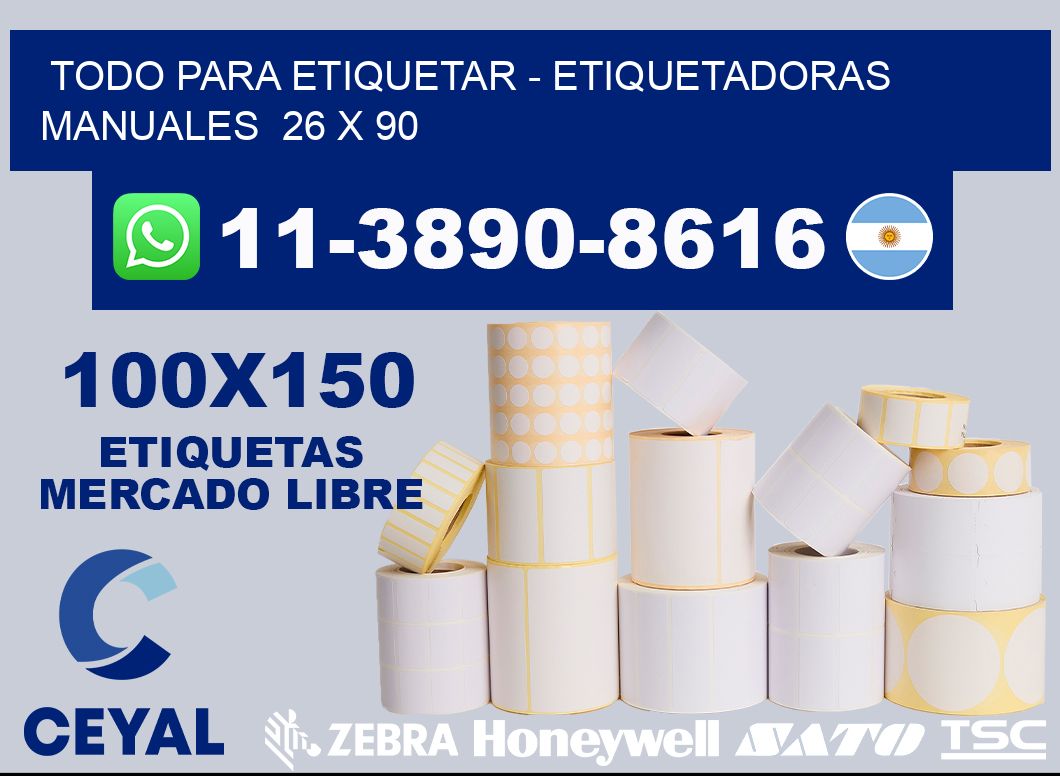 todo para etiquetar - Etiquetadoras Manuales  26 x 90