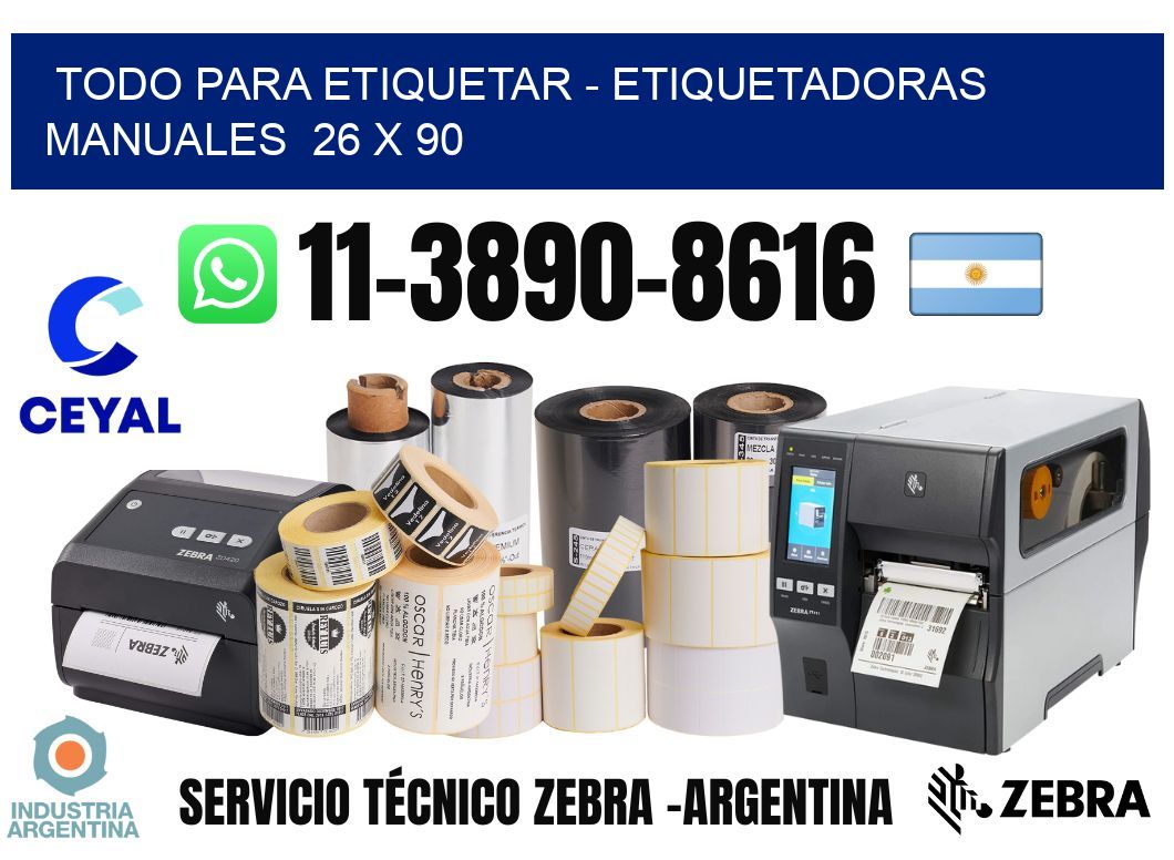 todo para etiquetar - Etiquetadoras Manuales  26 x 90
