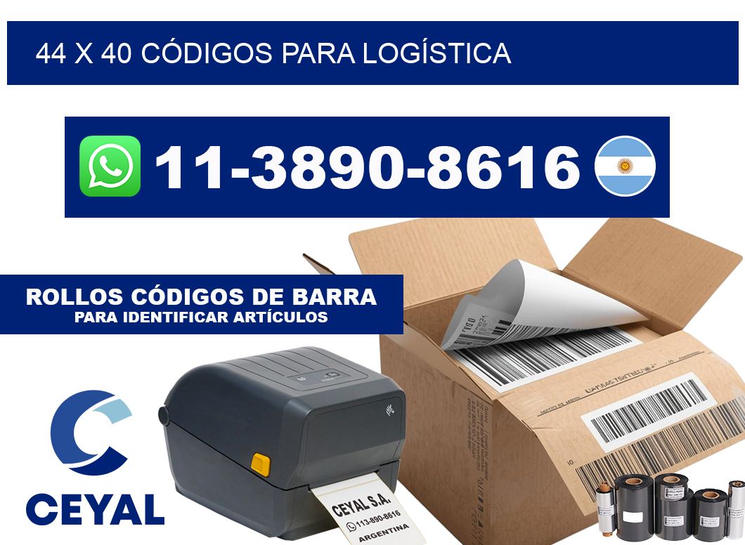44 x 40 CÓDIGOS PARA LOGÍSTICA