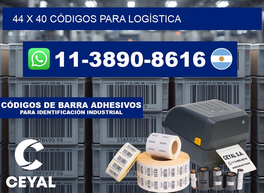44 x 40 CÓDIGOS PARA LOGÍSTICA