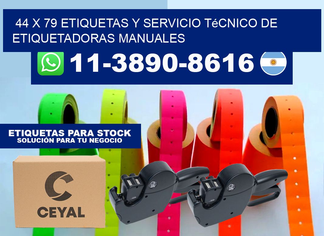 44 x 79 etiquetas y servicio técnico de etiquetadoras manuales