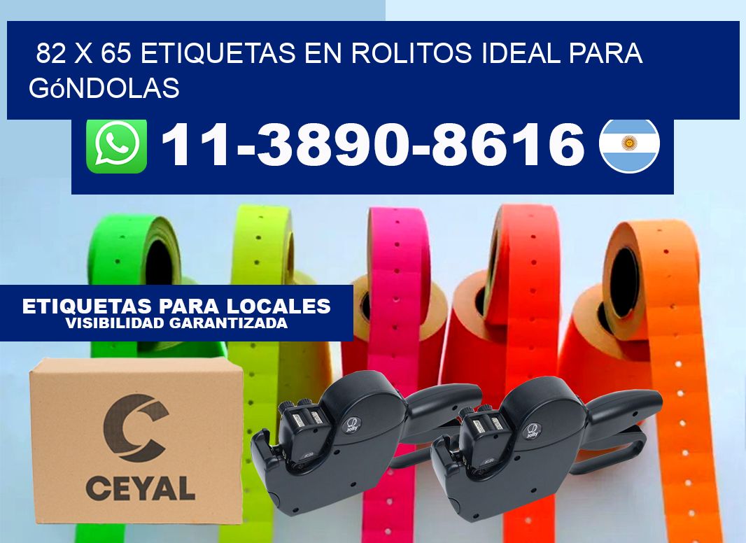82 x 65 etiquetas en rolitos ideal para góndolas