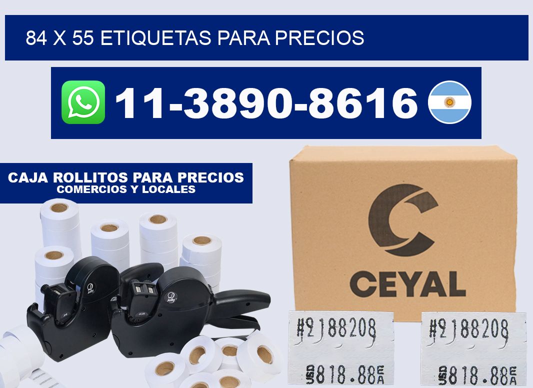 84 x 55 etiquetas para precios