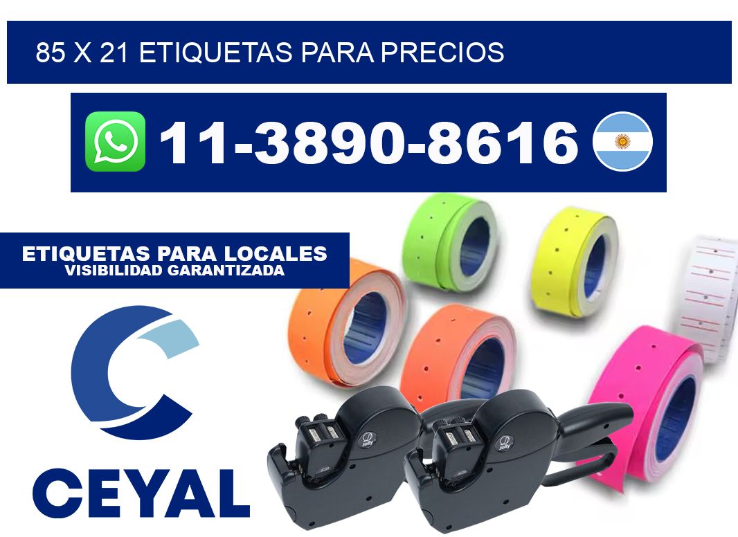 85 x 21 etiquetas para precios