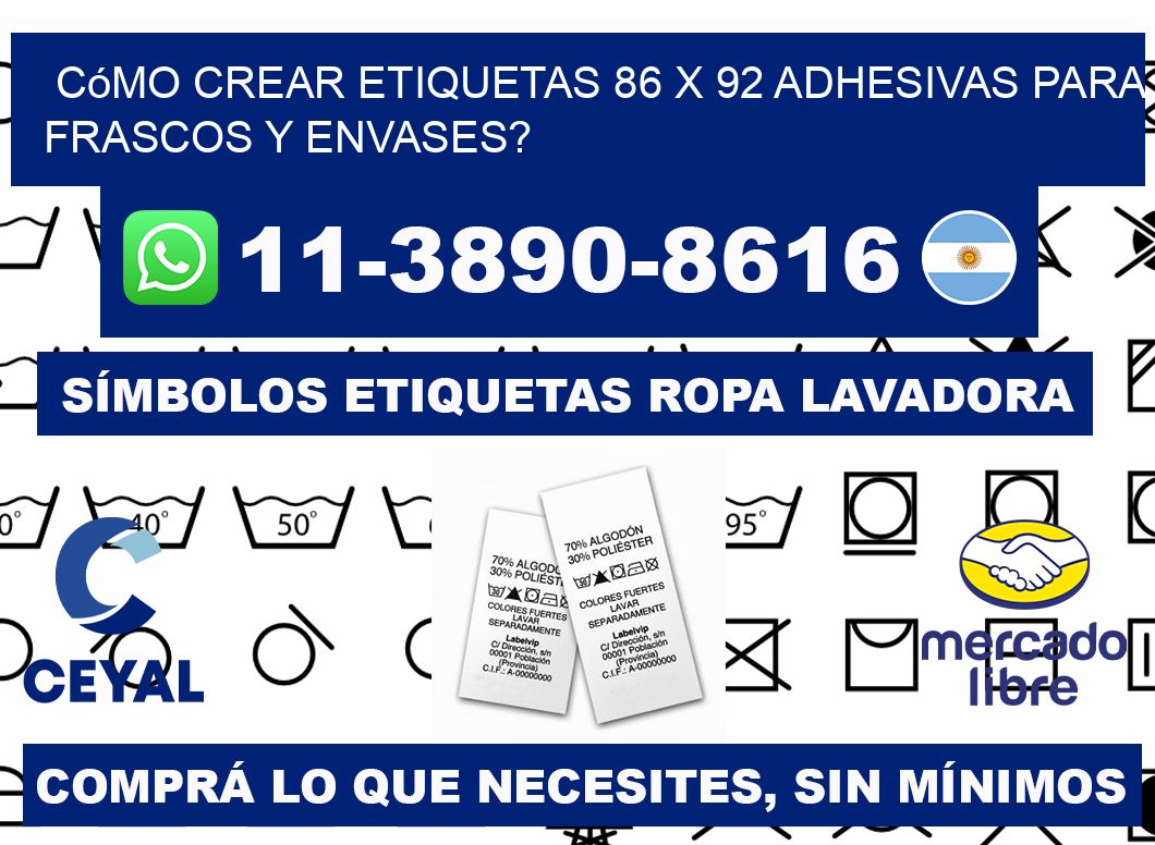 Cómo crear etiquetas 86 x 92 adhesivas para frascos y envases?