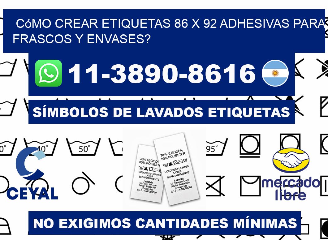Cómo crear etiquetas 86 x 92 adhesivas para frascos y envases?