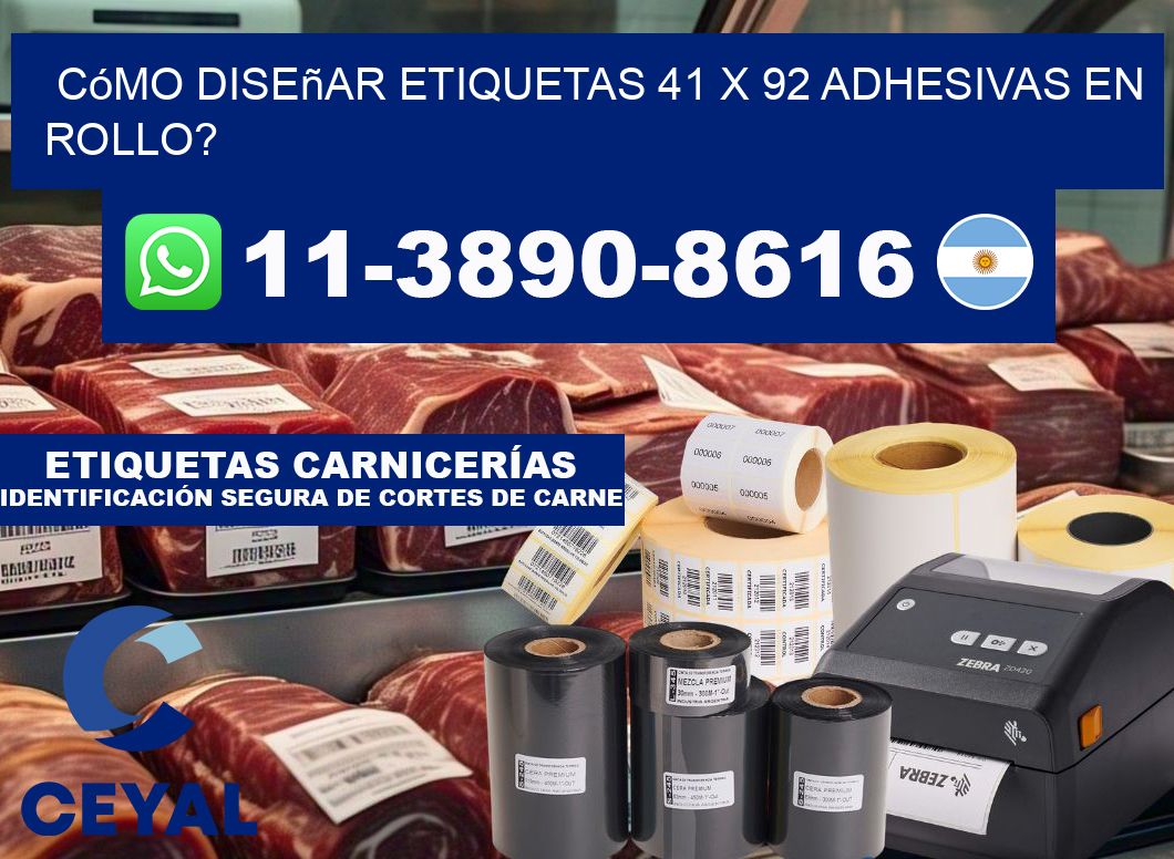 Cómo diseñar etiquetas 41 x 92 adhesivas en rollo?