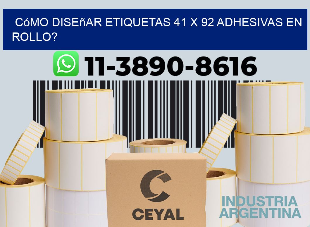 Cómo diseñar etiquetas 41 x 92 adhesivas en rollo?