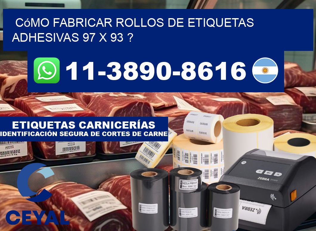 Cómo fabricar rollos de etiquetas adhesivas 97 x 93 ?