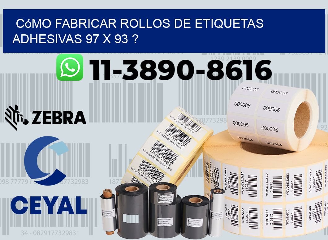 Cómo fabricar rollos de etiquetas adhesivas 97 x 93 ?