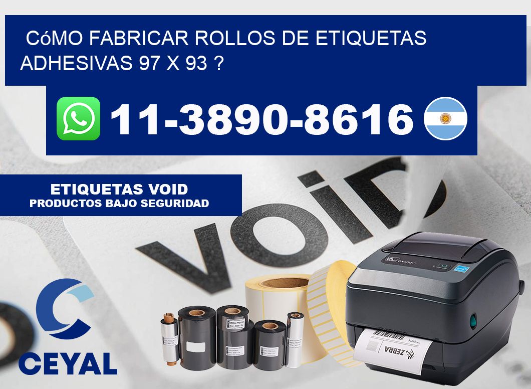 Cómo fabricar rollos de etiquetas adhesivas 97 x 93 ?