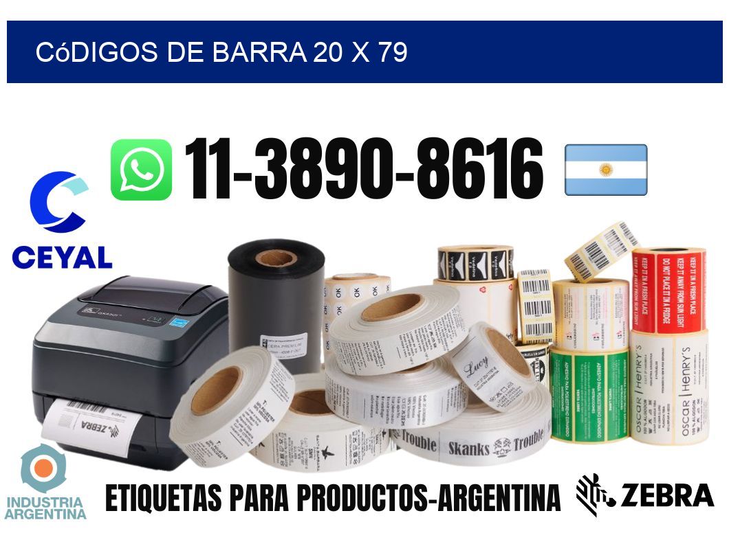códigos de barra 20 x 79