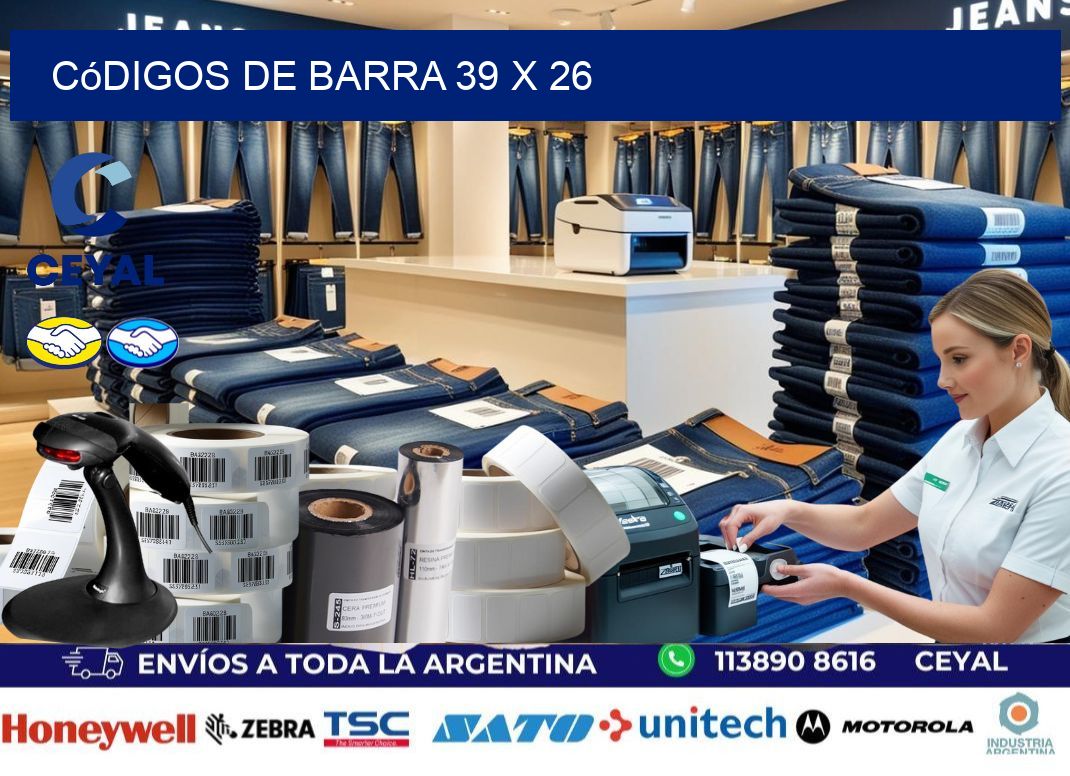 códigos de barra 39 x 26