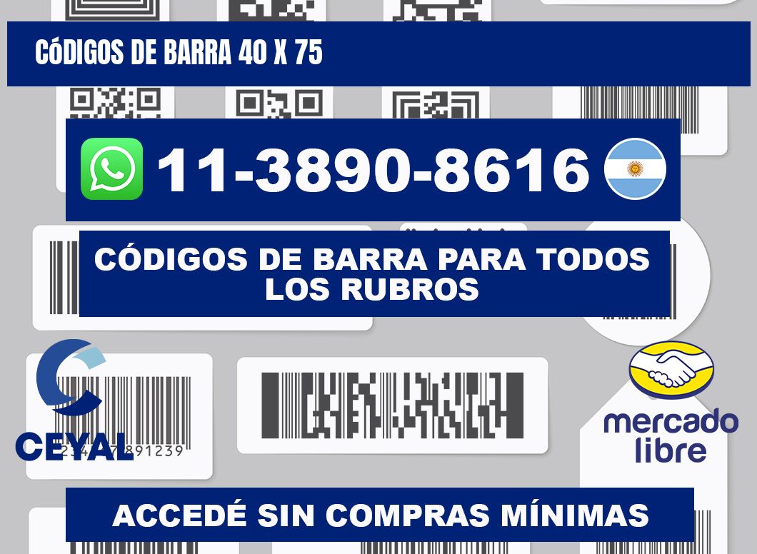 códigos de barra 40 x 75