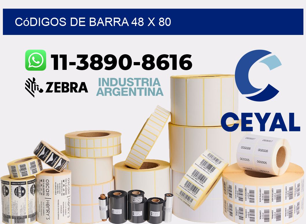 códigos de barra 48 x 80