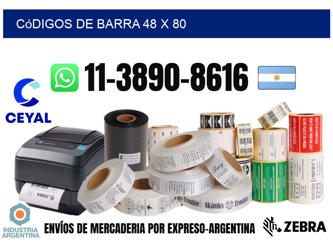 códigos de barra 48 x 80