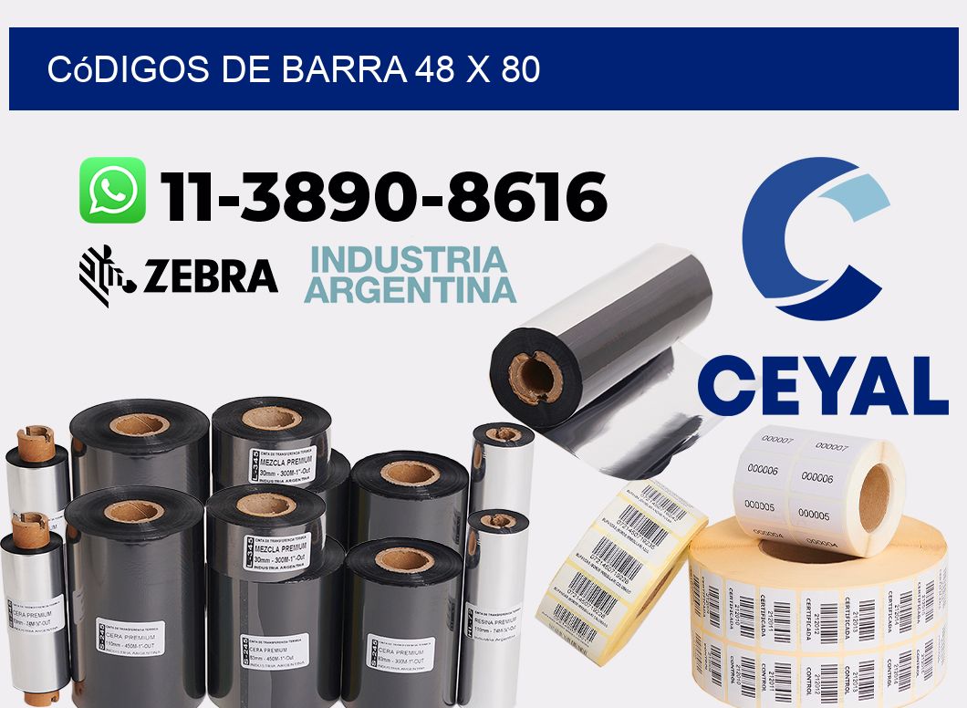 códigos de barra 48 x 80