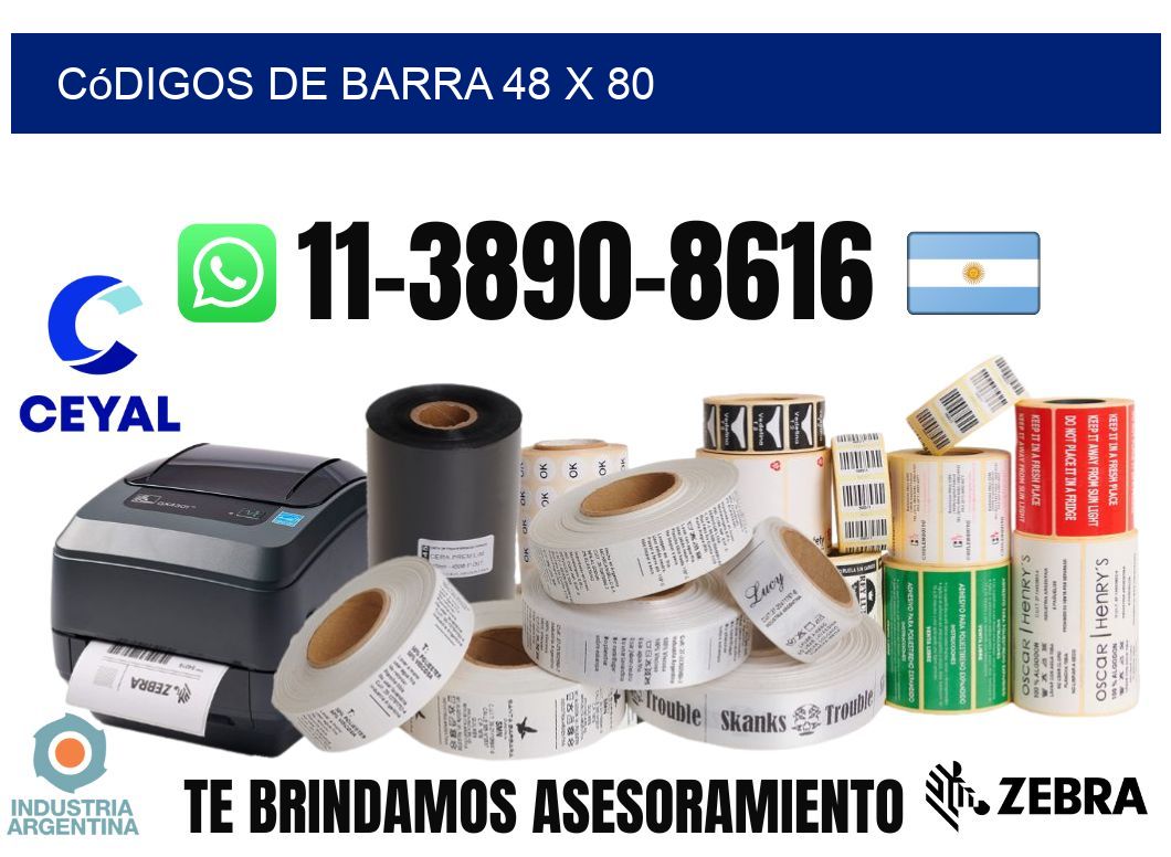 códigos de barra 48 x 80