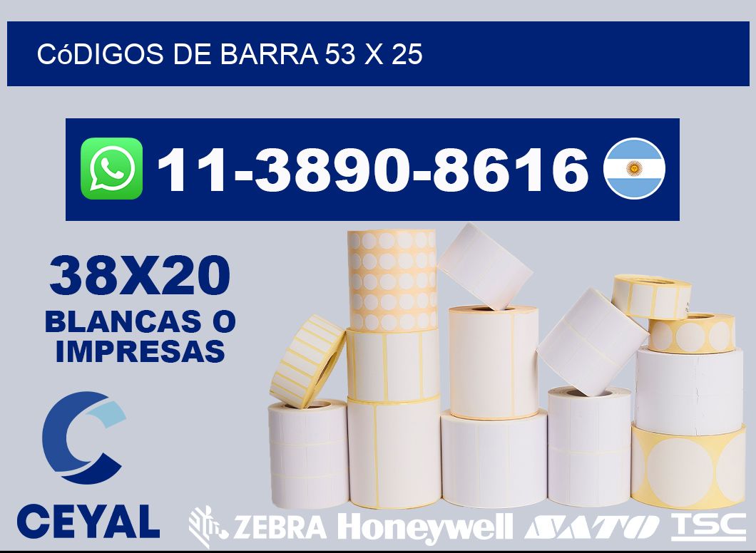 códigos de barra 53 x 25