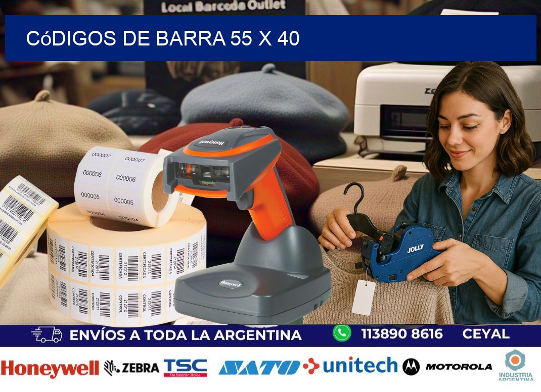 códigos de barra 55 x 40