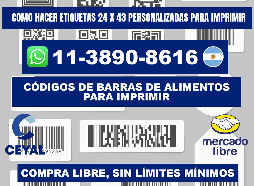 como hacer etiquetas 24 x 43 personalizadas para imprimir