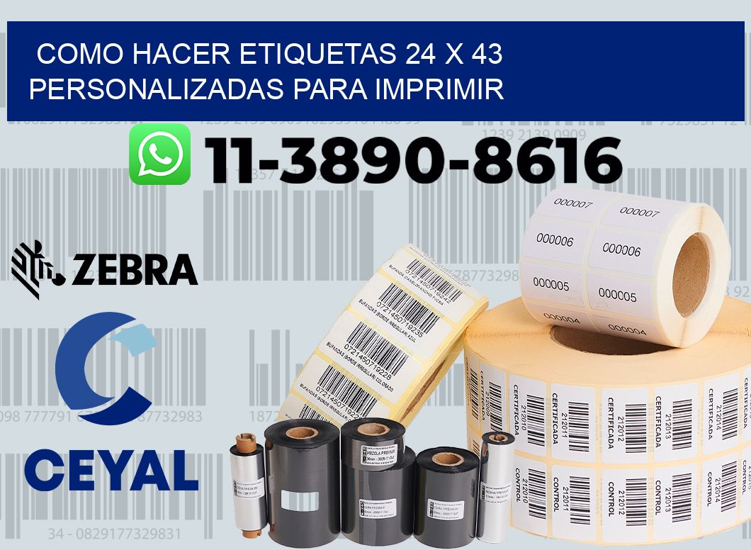 como hacer etiquetas 24 x 43 personalizadas para imprimir