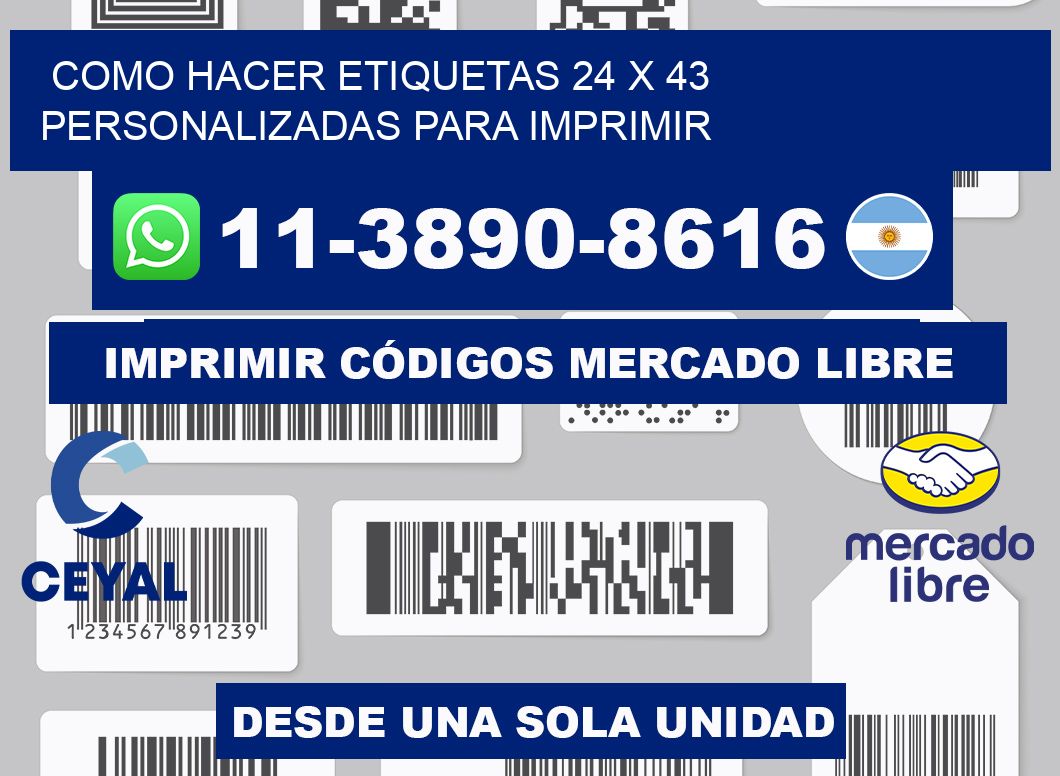 como hacer etiquetas 24 x 43 personalizadas para imprimir