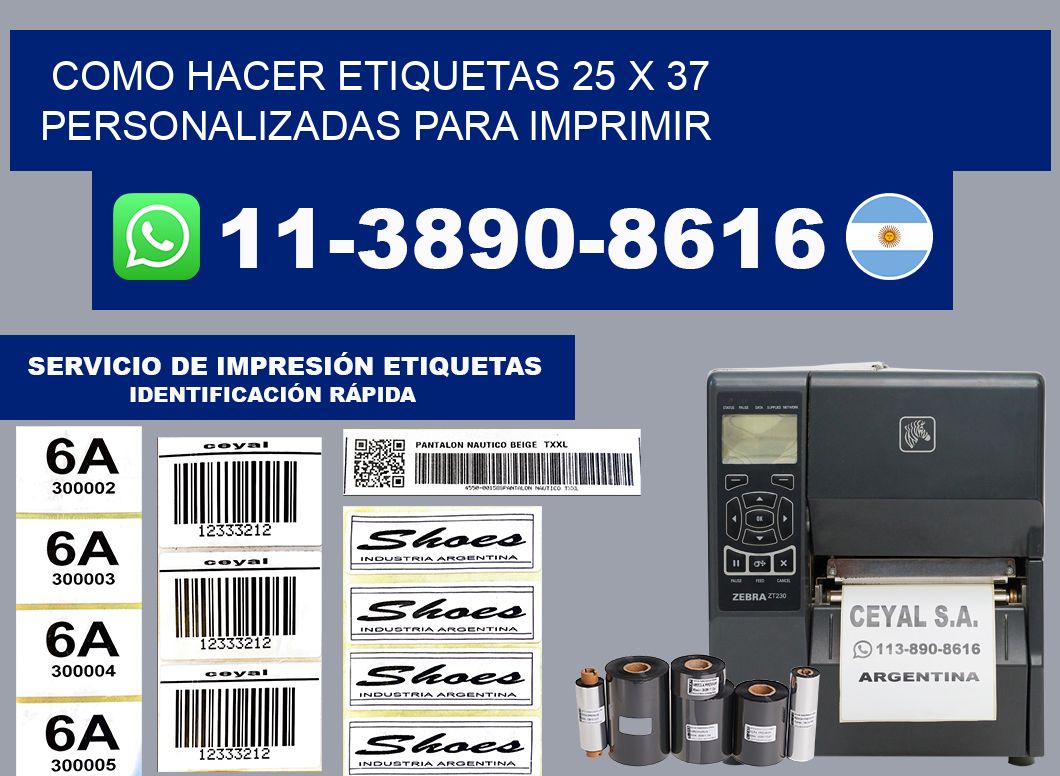 como hacer etiquetas 25 x 37 personalizadas para imprimir