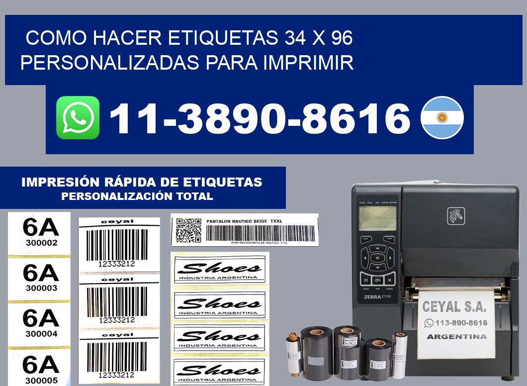 como hacer etiquetas 34 x 96 personalizadas para imprimir