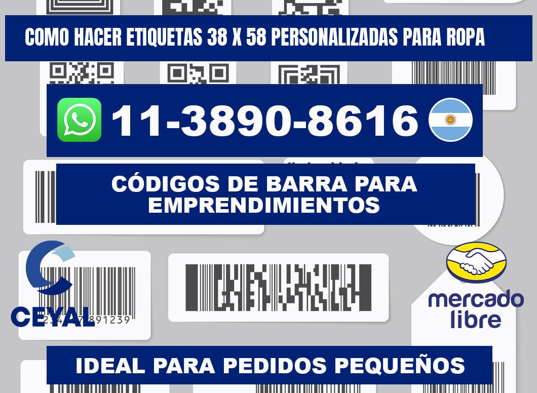 como hacer etiquetas 38 x 58 personalizadas para ropa