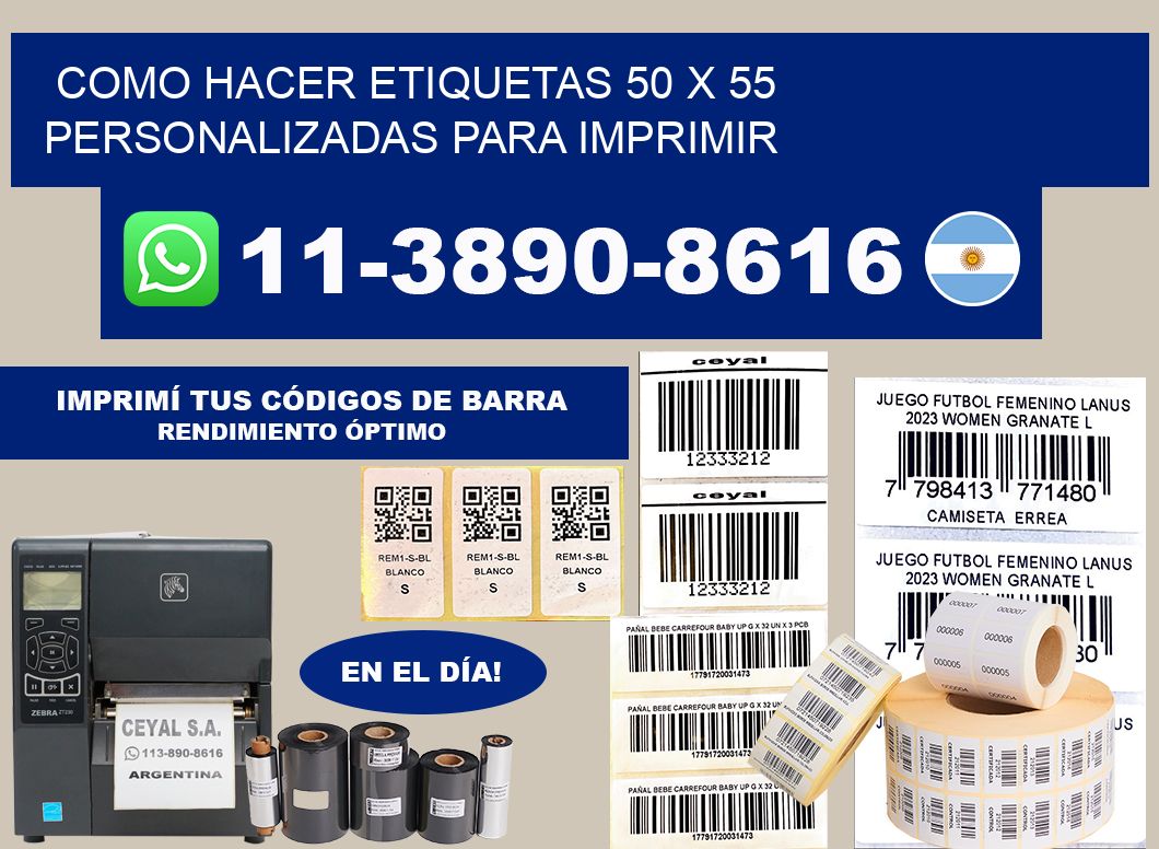 como hacer etiquetas 50 x 55 personalizadas para imprimir