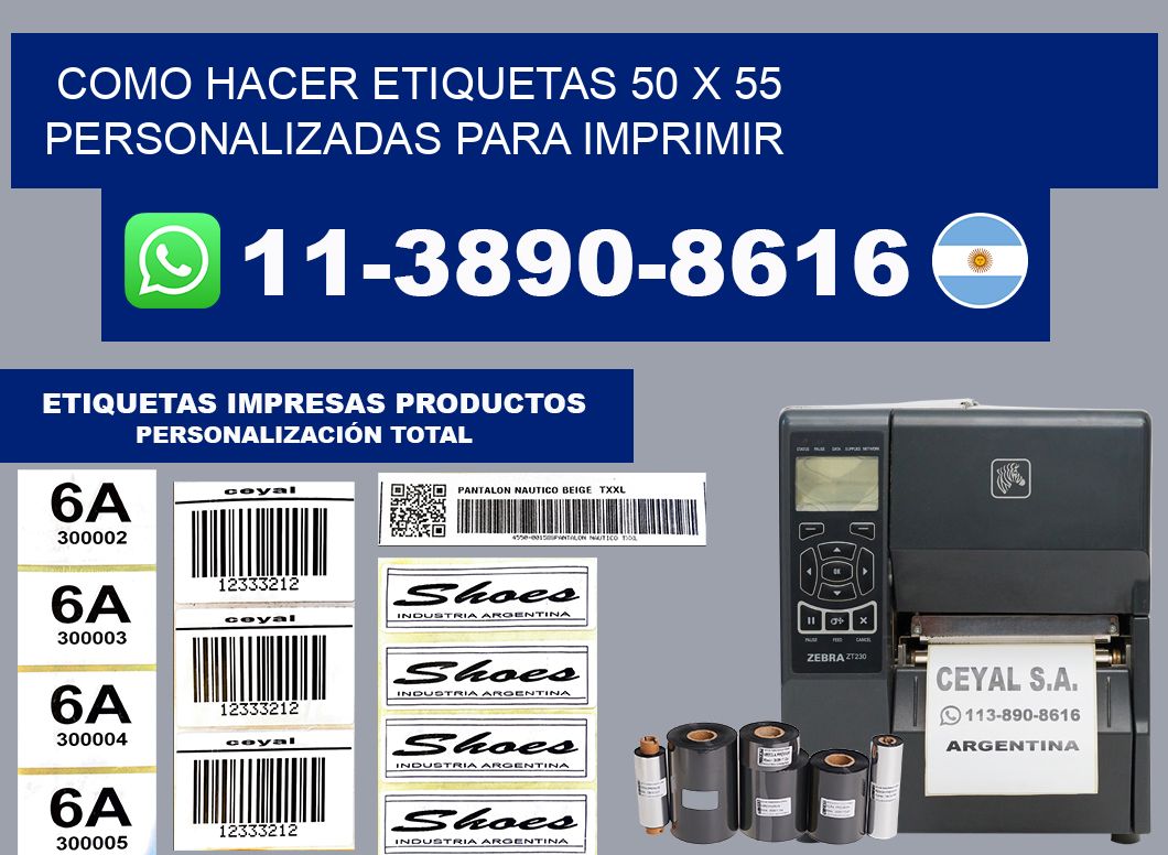como hacer etiquetas 50 x 55 personalizadas para imprimir