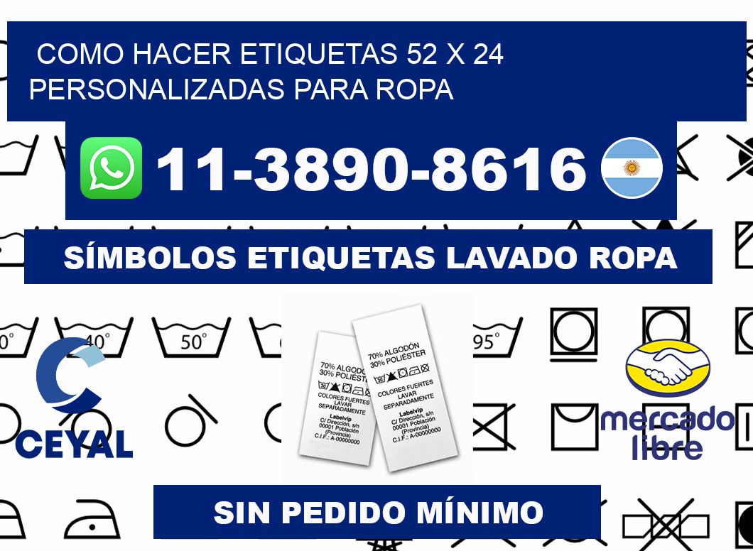como hacer etiquetas 52 x 24 personalizadas para ropa