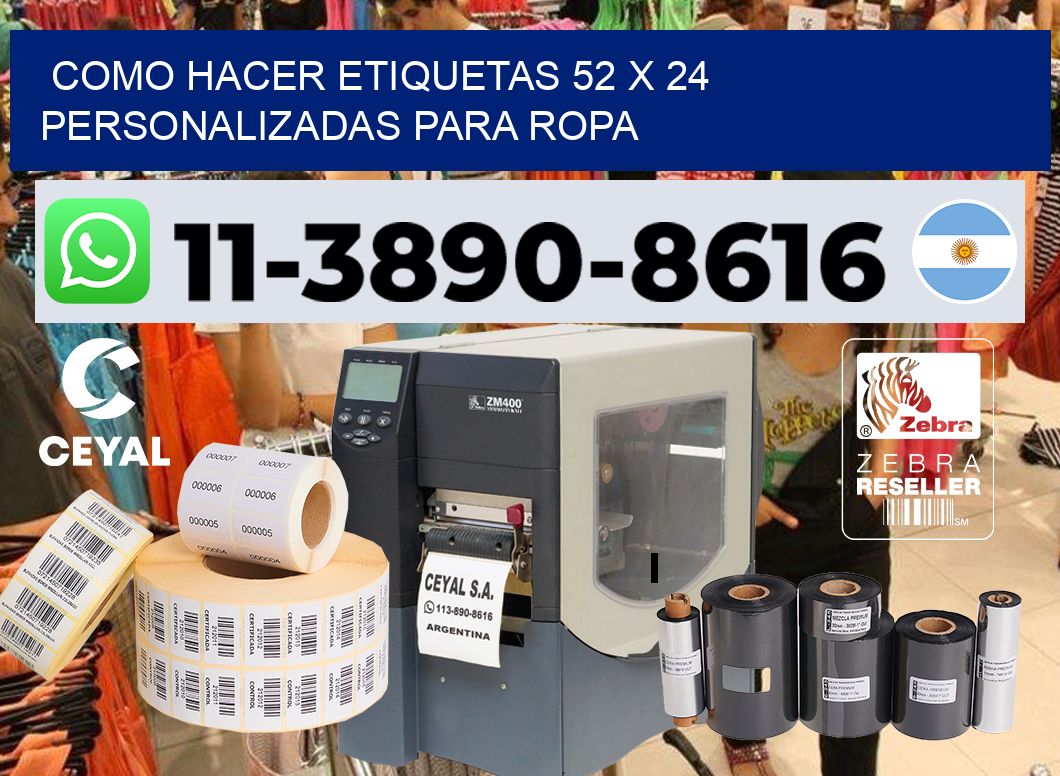 como hacer etiquetas 52 x 24 personalizadas para ropa